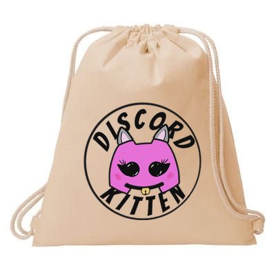 Discord Kitten Funny Graphic Meme Drawstring Bag