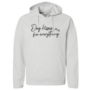 Dog Kisses Fix Everything Performance Fleece Hoodie