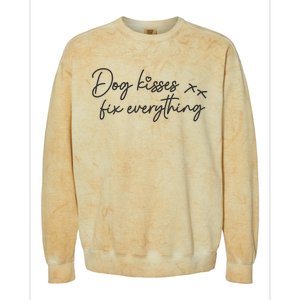 Dog Kisses Fix Everything Colorblast Crewneck Sweatshirt