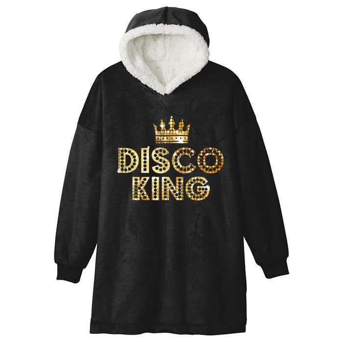 Disco King Funky Vintage 70s 80s Tee For Dance Parties Hooded Wearable Blanket