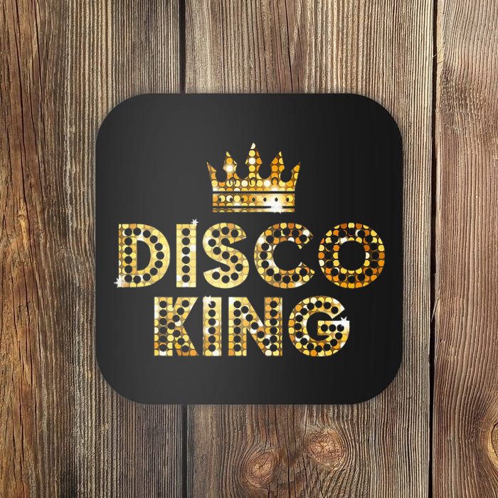 Disco King Funky Vintage 70s 80s Tee For Dance Parties Coaster