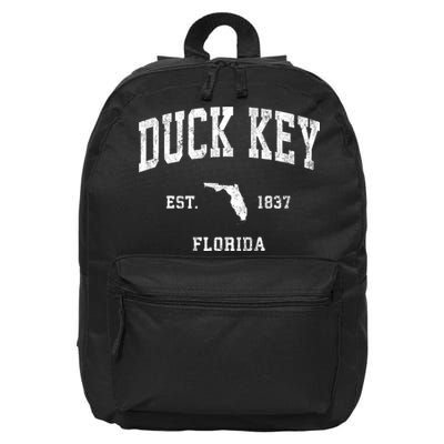 Duck Key Florida Fl Vintage Athletic 16 in Basic Backpack