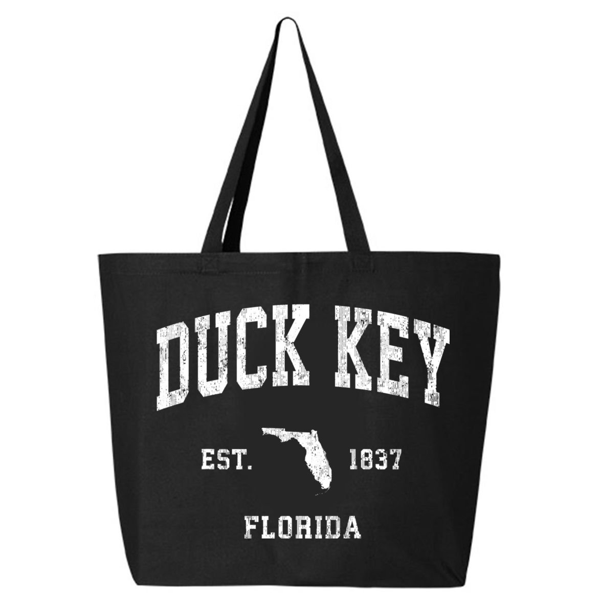 Duck Key Florida Fl Vintage Athletic 25L Jumbo Tote