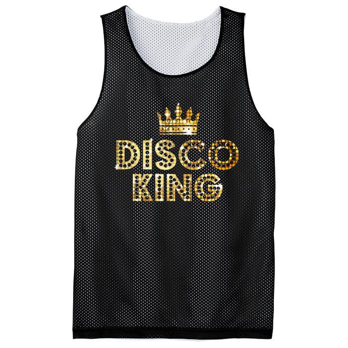 Disco King Funky Vintage 70s 80s Tee For DanceParties Mesh Reversible Basketball Jersey Tank