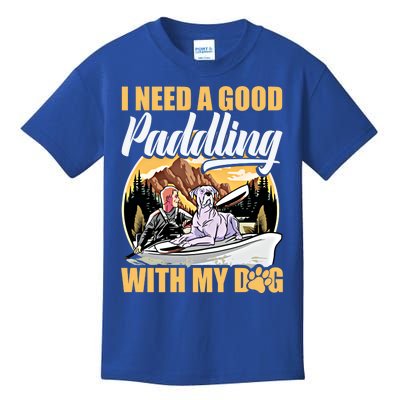 Dog Kayaking Gear Dog Bed Lake Kayaking With Dog Kayak Great Gift Kids T-Shirt