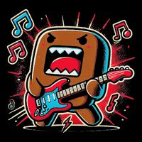 Domo Kun Guitar Xmas Cooling Performance Crew T-Shirt