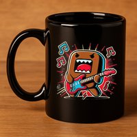 Domo Kun Guitar Xmas 11oz C Handle Ceramic Mug