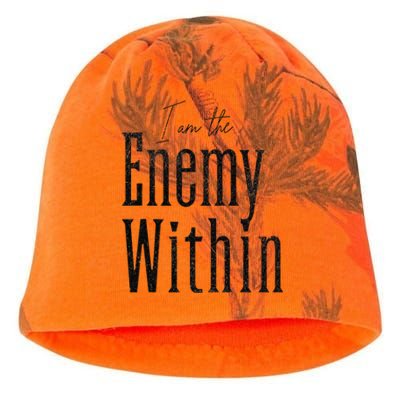 Democrat Kamala Harris Enemy Within Anti Trump Left Wing Kati - Camo Knit Beanie