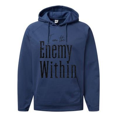 Democrat Kamala Harris Enemy Within Anti Trump Left Wing Performance Fleece Hoodie