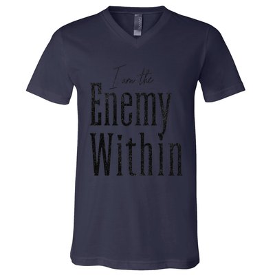 Democrat Kamala Harris Enemy Within Anti Trump Left Wing V-Neck T-Shirt