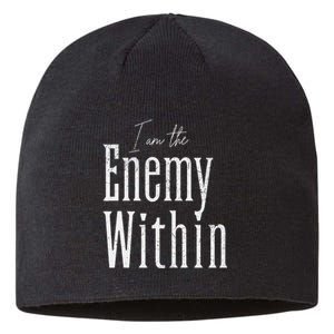 Democrat Kamala Harris Enemy Within Anti Trump Left Wing Sustainable Beanie