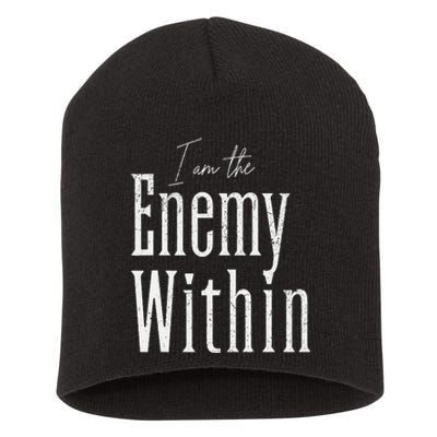 Democrat Kamala Harris Enemy Within Anti Trump Left Wing Short Acrylic Beanie