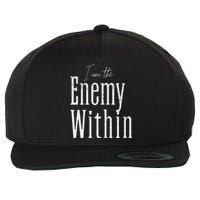 Democrat Kamala Harris Enemy Within Anti Trump Left Wing Wool Snapback Cap