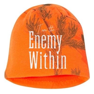 Democrat Kamala Harris Enemy Within Anti Trump Left Wing Kati - Camo Knit Beanie