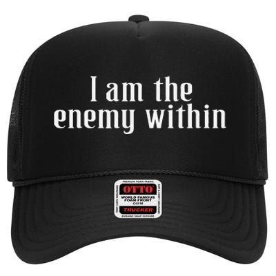 Democrat Kamala Harris Enemy Within Antitrump Left Wing High Crown Mesh Back Trucker Hat