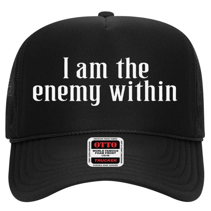 Democrat Kamala Harris Enemy Within Antitrump Left Wing High Crown Mesh Back Trucker Hat