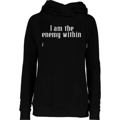 Democrat Kamala Harris Enemy Within Antitrump Left Wing Womens Funnel Neck Pullover Hood