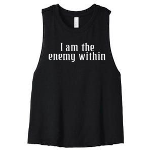 Democrat Kamala Harris Enemy Within Antitrump Left Wing Women's Racerback Cropped Tank