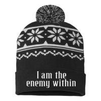 Democrat Kamala Harris Enemy Within Antitrump Left Wing USA-Made Snowflake Beanie