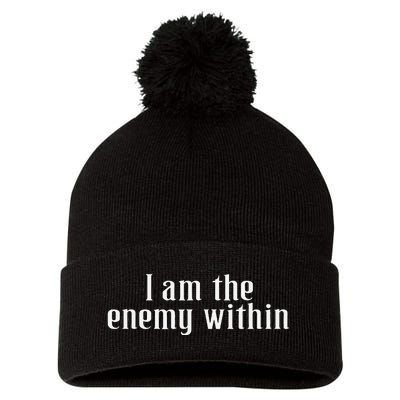 Democrat Kamala Harris Enemy Within Antitrump Left Wing Pom Pom 12in Knit Beanie