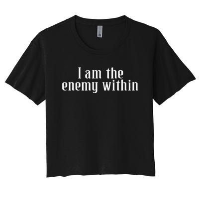 Democrat Kamala Harris Enemy Within Antitrump Left Wing Women's Crop Top Tee