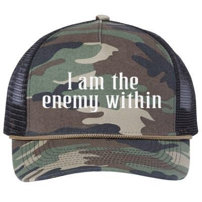 Democrat Kamala Harris Enemy Within Antitrump Left Wing Retro Rope Trucker Hat Cap