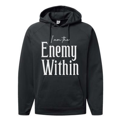 Democrat Kamala Harris Enemy Within Antitrump Left Wing Performance Fleece Hoodie