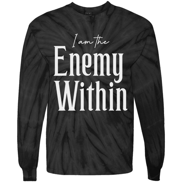 Democrat Kamala Harris Enemy Within Antitrump Left Wing Tie-Dye Long Sleeve Shirt