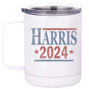 Distressed Kamala Harris 2024 12 oz Stainless Steel Tumbler Cup