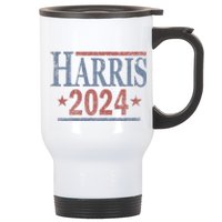 Distressed Kamala Harris 2024 Stainless Steel Travel Mug