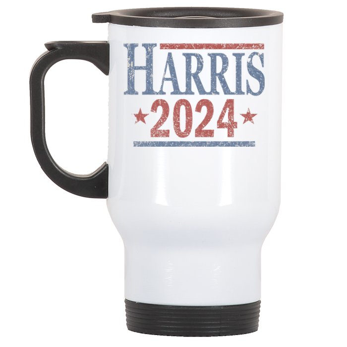 Distressed Kamala Harris 2024 Stainless Steel Travel Mug