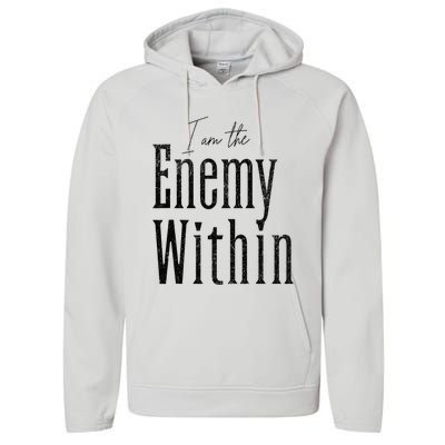 Democrat Kamala Harris Enemy Within Anti Trump Left Wing Performance Fleece Hoodie