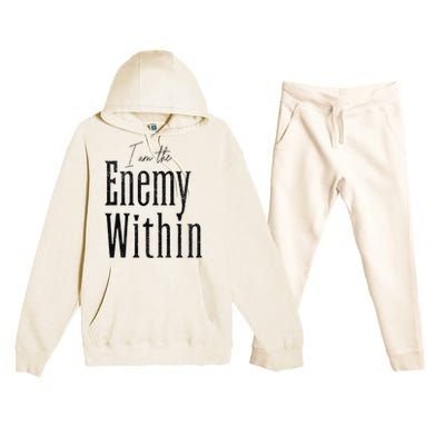 Democrat Kamala Harris Enemy Within Anti Trump Left Wing Premium Hooded Sweatsuit Set