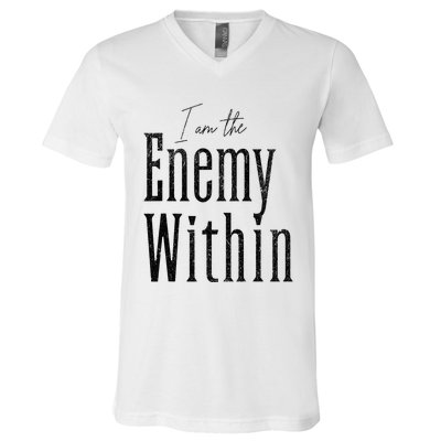 Democrat Kamala Harris Enemy Within Anti Trump Left Wing V-Neck T-Shirt