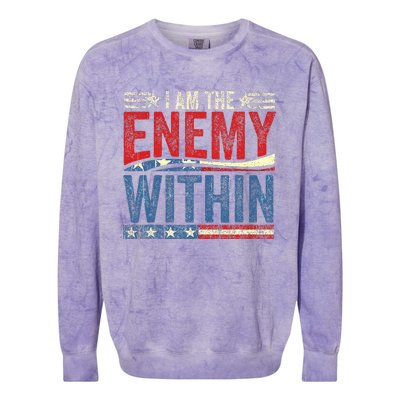 Democrat Kamala Harris Enemy Within Antitrump Left Wing Colorblast Crewneck Sweatshirt