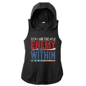 Democrat Kamala Harris Enemy Within Antitrump Left Wing Ladies PosiCharge Tri-Blend Wicking Draft Hoodie Tank