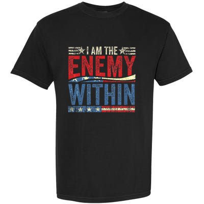 Democrat Kamala Harris Enemy Within Antitrump Left Wing Garment-Dyed Heavyweight T-Shirt