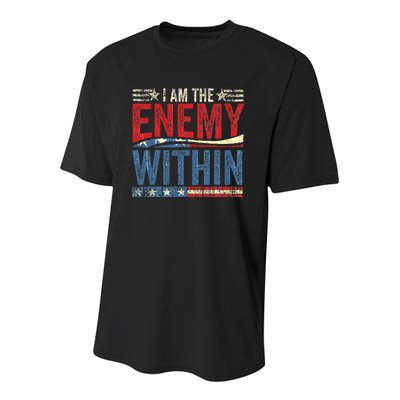 Democrat Kamala Harris Enemy Within Antitrump Left Wing Youth Performance Sprint T-Shirt