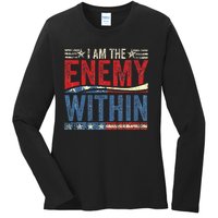 Democrat Kamala Harris Enemy Within Antitrump Left Wing Ladies Long Sleeve Shirt