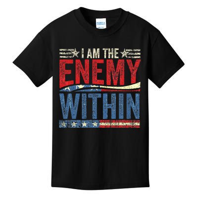 Democrat Kamala Harris Enemy Within Antitrump Left Wing Kids T-Shirt