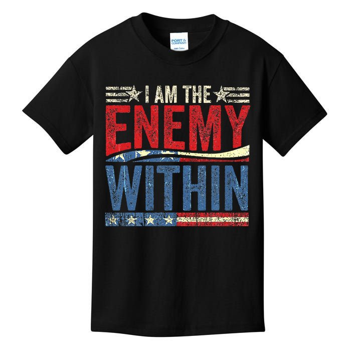 Democrat Kamala Harris Enemy Within Antitrump Left Wing Kids T-Shirt