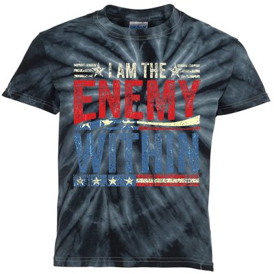 Democrat Kamala Harris Enemy Within Antitrump Left Wing Kids Tie-Dye T-Shirt