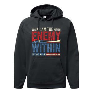 Democrat Kamala Harris Enemy Within Antitrump Left Wing Performance Fleece Hoodie