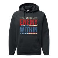 Democrat Kamala Harris Enemy Within Antitrump Left Wing Performance Fleece Hoodie