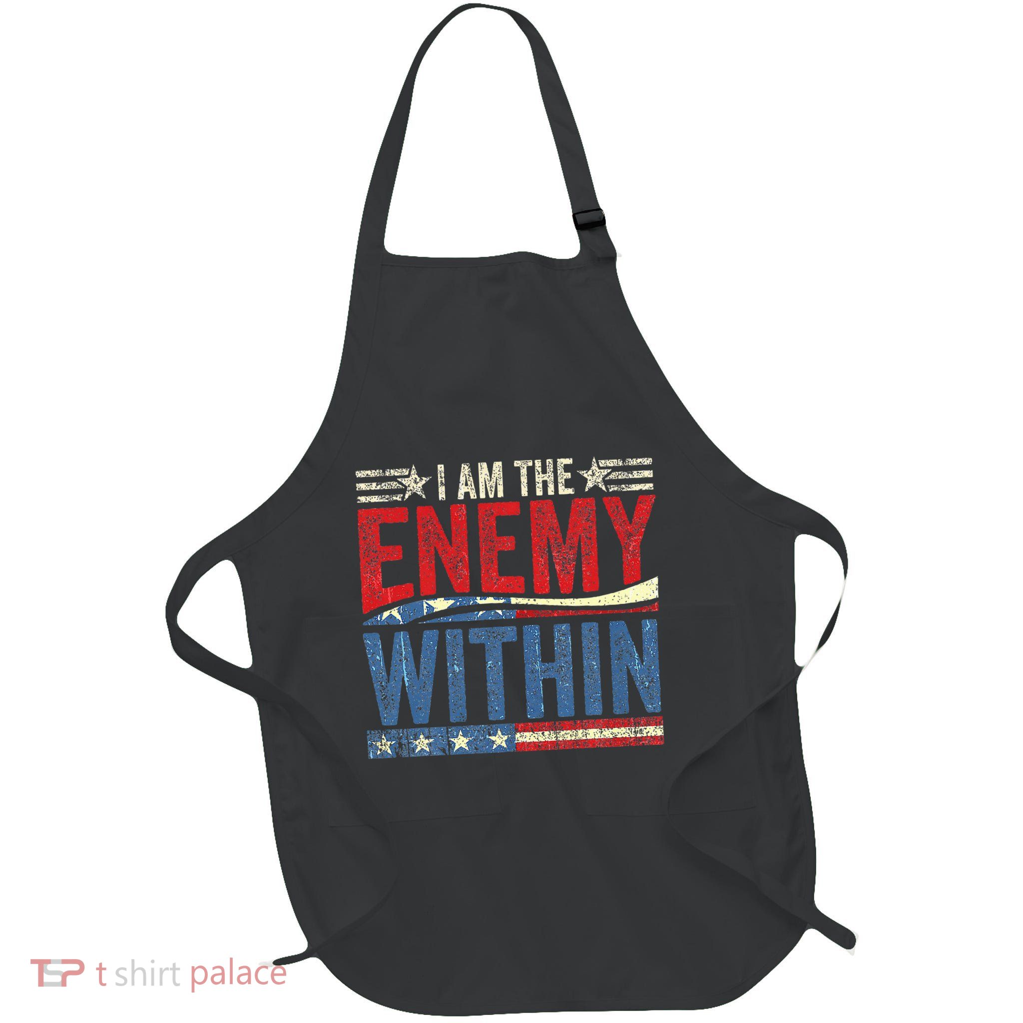 Democrat Kamala Harris Enemy Within Antitrump Left Wing Full-Length Apron With Pockets