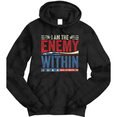 Democrat Kamala Harris Enemy Within Antitrump Left Wing Tie Dye Hoodie