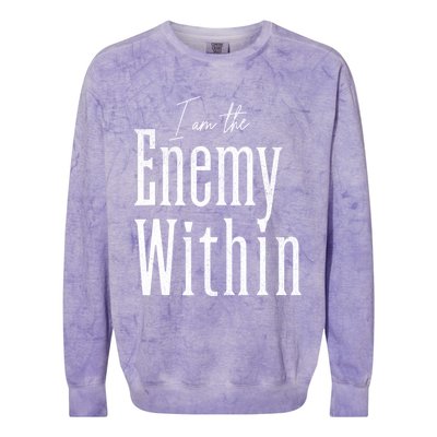 Democrat Kamala Harris Enemy Within Antitrump Left Wing Colorblast Crewneck Sweatshirt