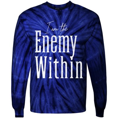 Democrat Kamala Harris Enemy Within Antitrump Left Wing Tie-Dye Long Sleeve Shirt