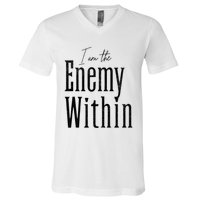 Democrat Kamala Harris Enemy Within Antitrump Left Wing V-Neck T-Shirt