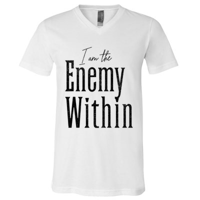 Democrat Kamala Harris Enemy Within Antitrump Left Wing V-Neck T-Shirt